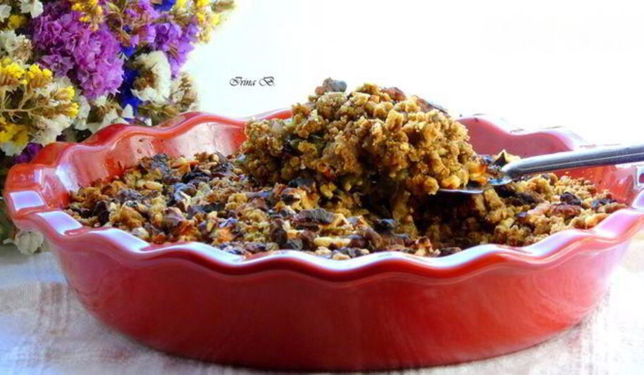 Рецепт баклажанового крамбла