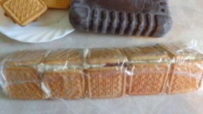 десерт из печенья и творога