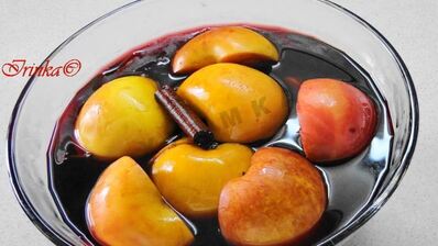 хмельные яблочки в вине на десерт