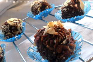 Мягкие шоколадно-имбирные конфеты с вишней