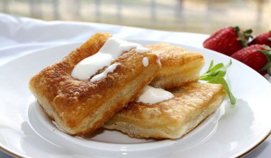 Рецепт десертных равиолей со сливочным кремом