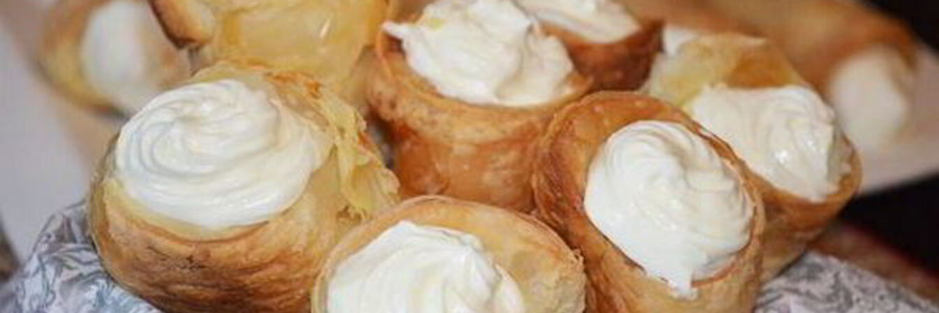 Домашние трубочки со сливочным кремом