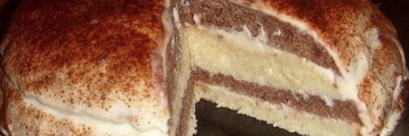 Домашний тортик на кефире со сметанным кремом