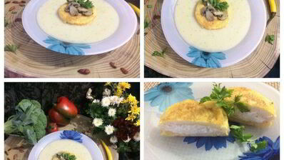 хлебные равиоли в курином креме