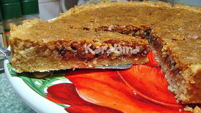 кростата с миндальным кремом и шоколадом