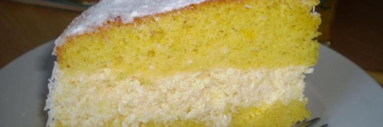 Легкий бисквит с апельсиново-творожным кремом
