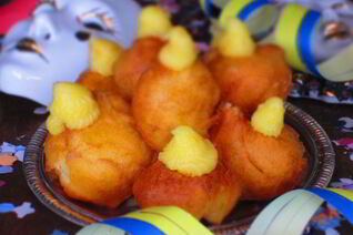 Заварные пончики с апельсиновым кремом