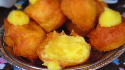 заварные пончики с апельсиновым кремом