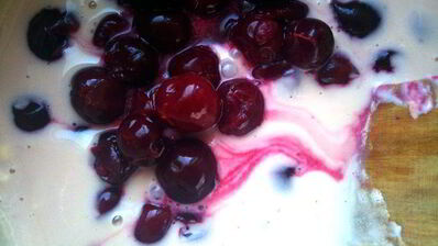 йогуртовое мороженое с вишней