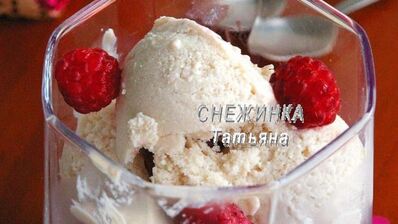 легкое творожное мороженое с бананом