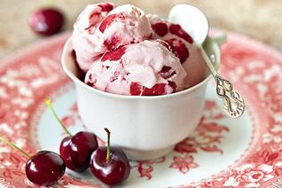 Простое черешневое мороженое