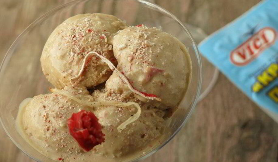 Рецепт соленого мороженого с крабовыми палочками