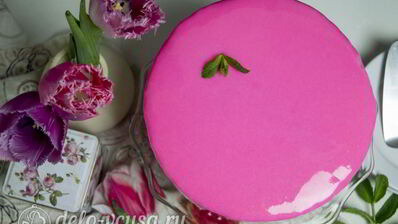 лимонно-клубничный муссовый торт