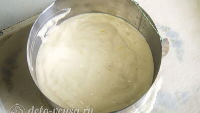 лимонно-клубничный муссовый торт