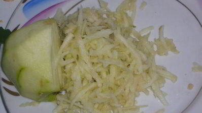 мусс из белка, яблок и банана