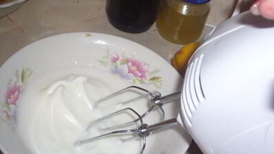 мусс из белка, яблок и банана