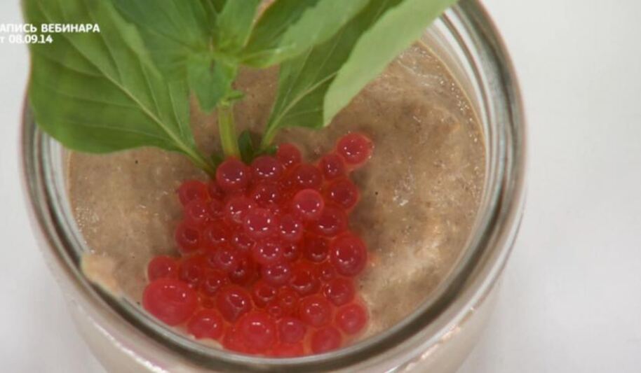 Рецепт мусса из куриной печенки с икрой из морса