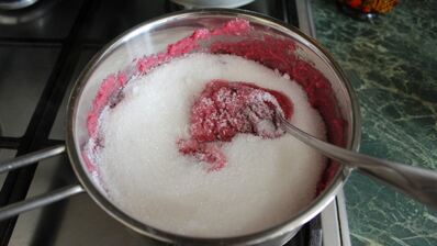 мусс клюквенный с манной крупой