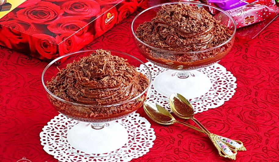 Рецепт шоколадна-молочного мусс