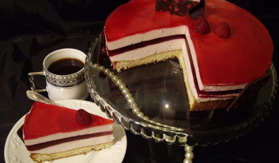 Рецепт торта-мусса клюква