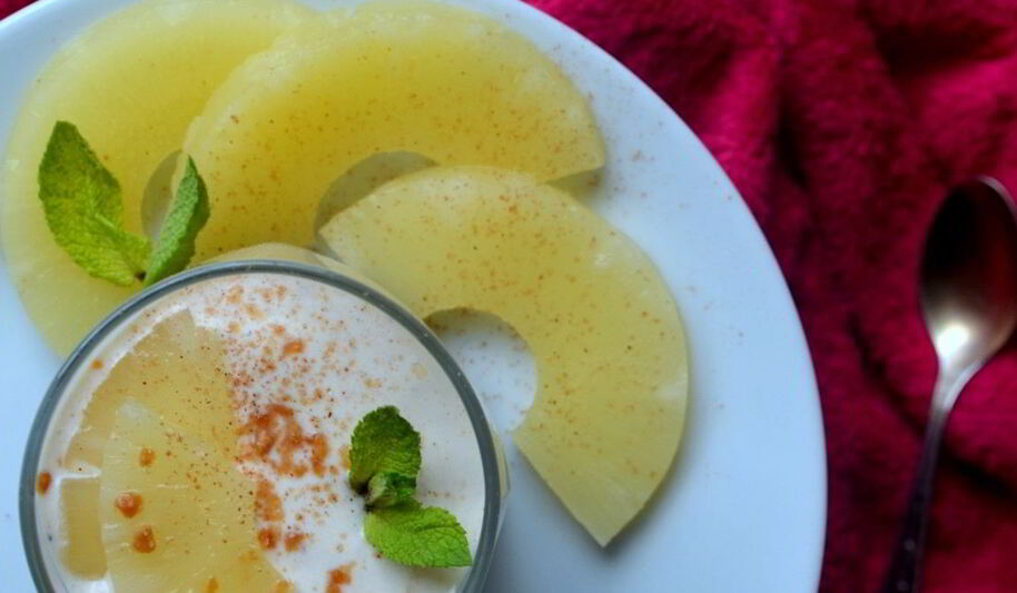 Рецепт творожного мусса с ананасом и карамельными нотами