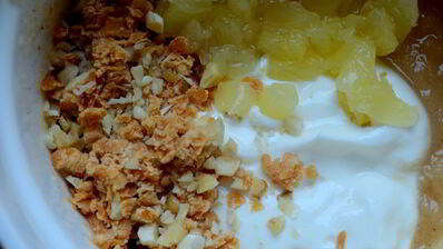 творожный мусс с ананасом и карамельными нотами