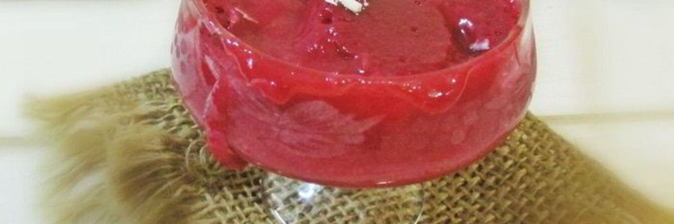 Вишнево-кокосовый мусс на манке