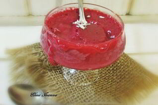 Вишнево-кокосовый мусс на манке