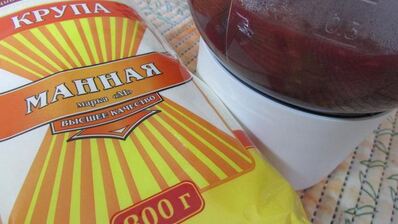 вишнево-кокосовый мусс на манке