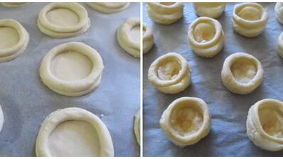 волованы с муссом из масла, икры и петрушки