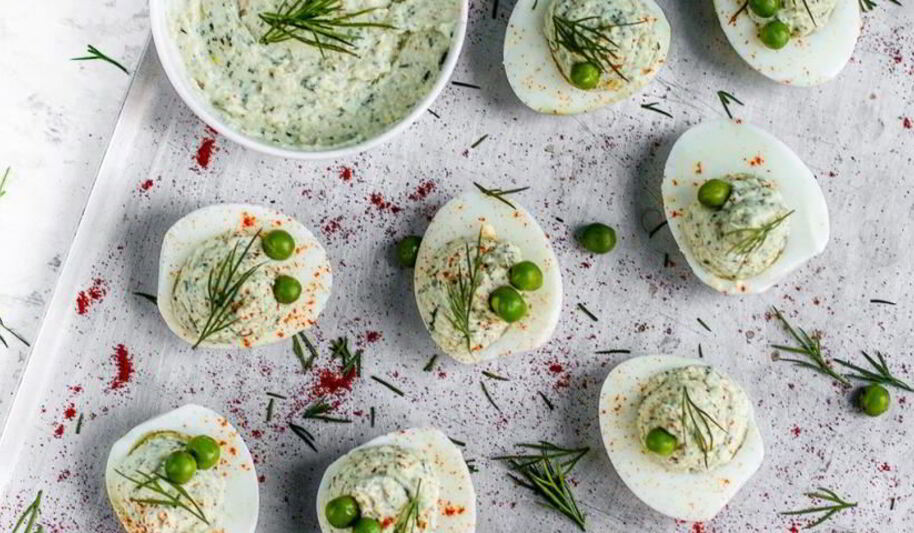 Рецепт яиц с муссом из рыбы