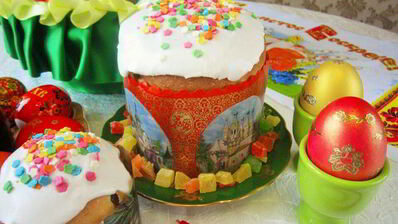 кулич с ромом и изюмом