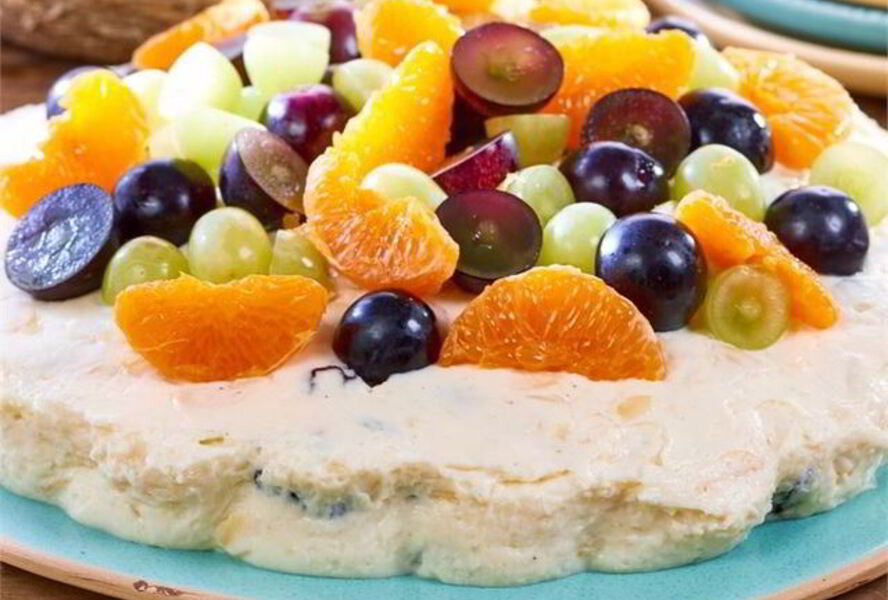 Творожная пасха с фруктами