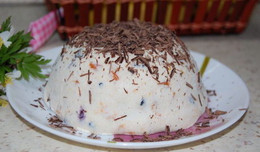 Рецепт творожной пасхи с сухофруктами