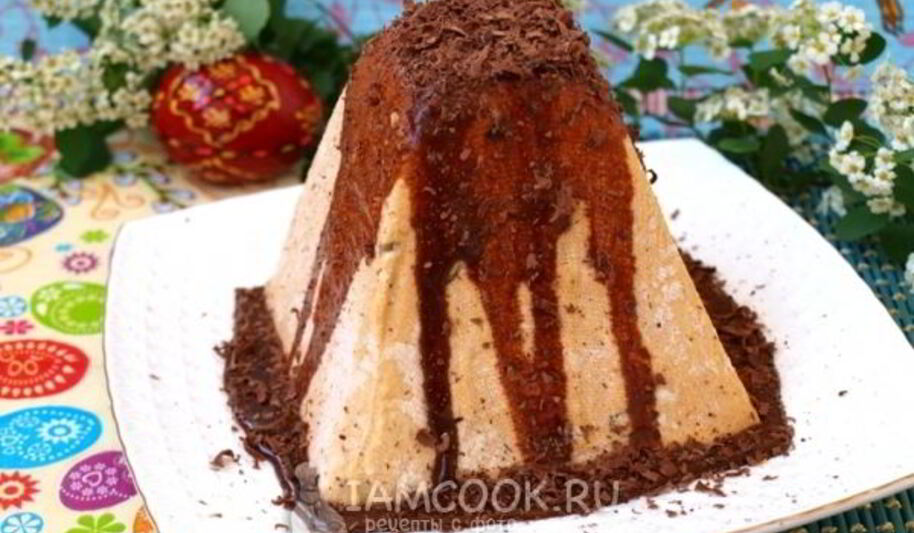 Рецепт творожной пасхи с вареной сгущенкой