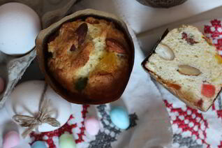 Творожный бездрожжевой кулич