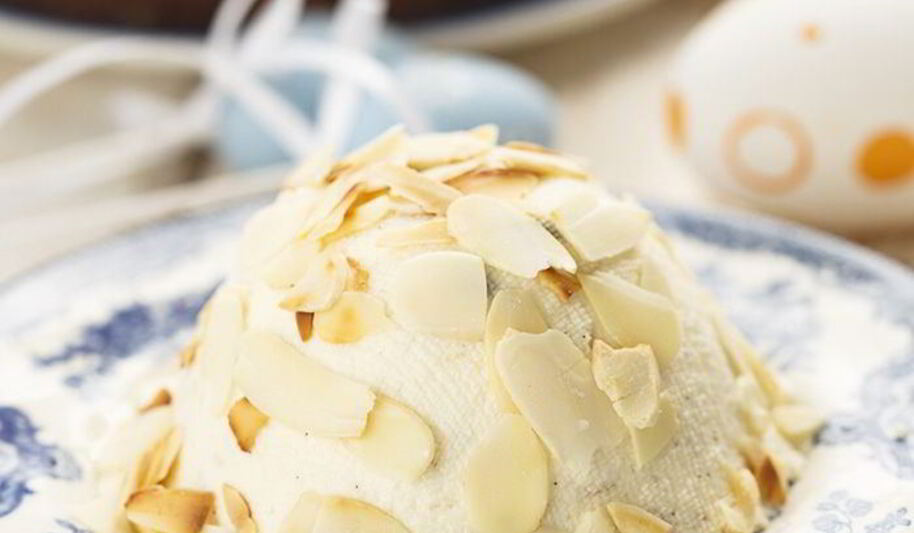 Рецепт заварной царской пасхи с миндалем