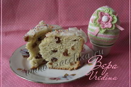 Заварной кулич без яиц