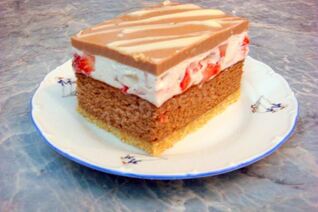 Пляцок Клубника в шоколаде с йогуртом