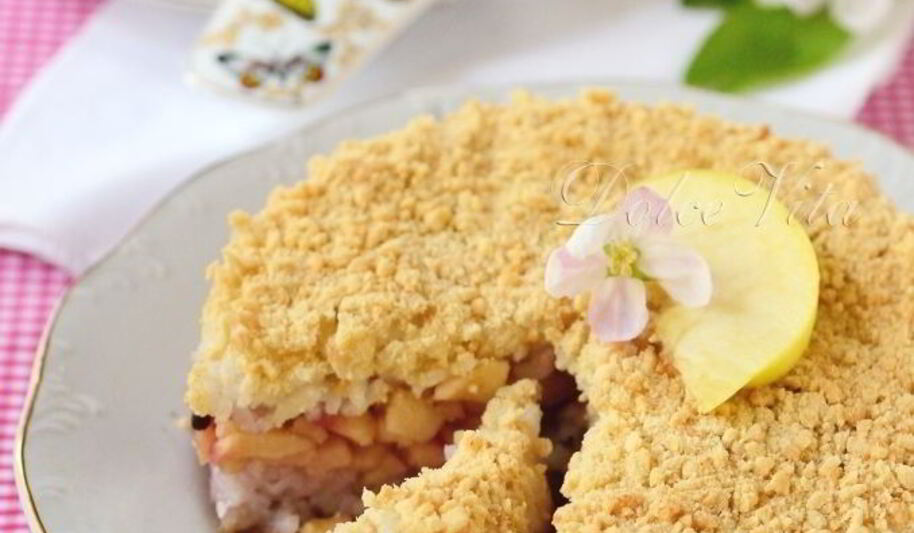 Рецепт пудинга из риса с яблоками