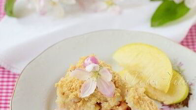 пудинг из риса с яблоками