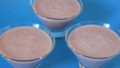 суфле из слив со сгущенным молоком