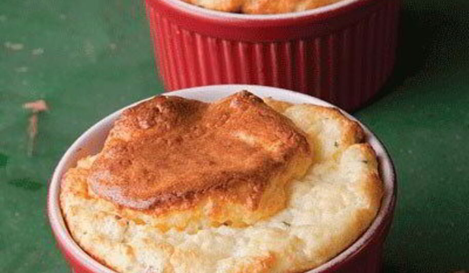 Рецепт суфле из сыра с ветчиной