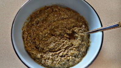 суфле из запеченного баклажана с перцем и отрубями