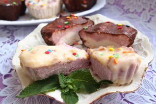 Творожно-малиновое суфле