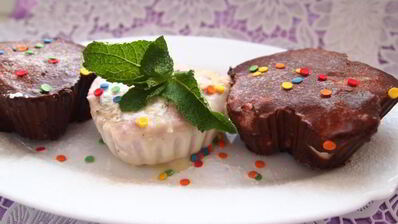 творожно-малиновое суфле