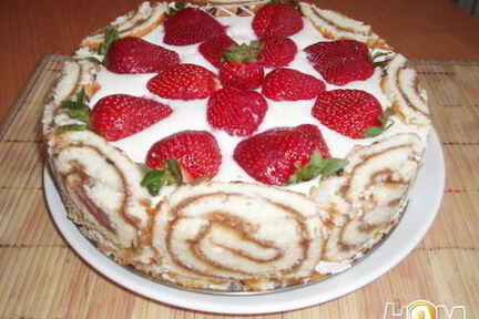 Творожный торт-десерт без выпечки