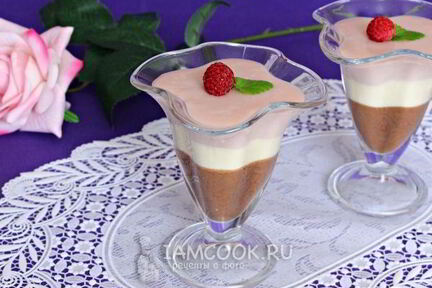 Желе со сметаной слоями