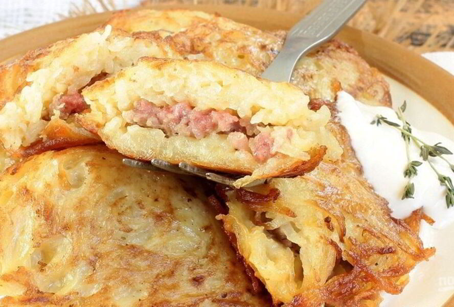 Драники картофельные с мясом