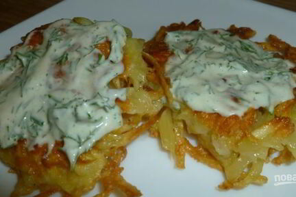 Картофельные драники с сыром